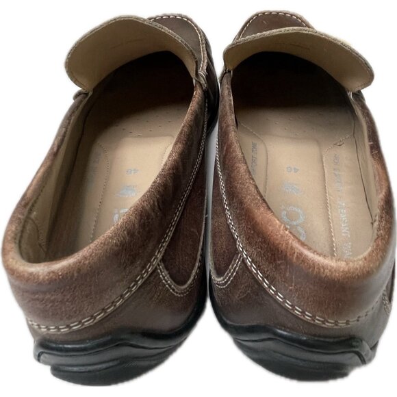ECCO Men's Shoes Brown Moc Driving Loafer Slip On 571004 Size EU 46 / US 12 - Picture 7 of 9